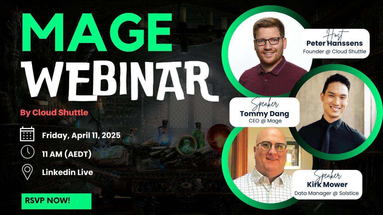 Mage Webinar: Building Smarter, Faster Data Pipelines